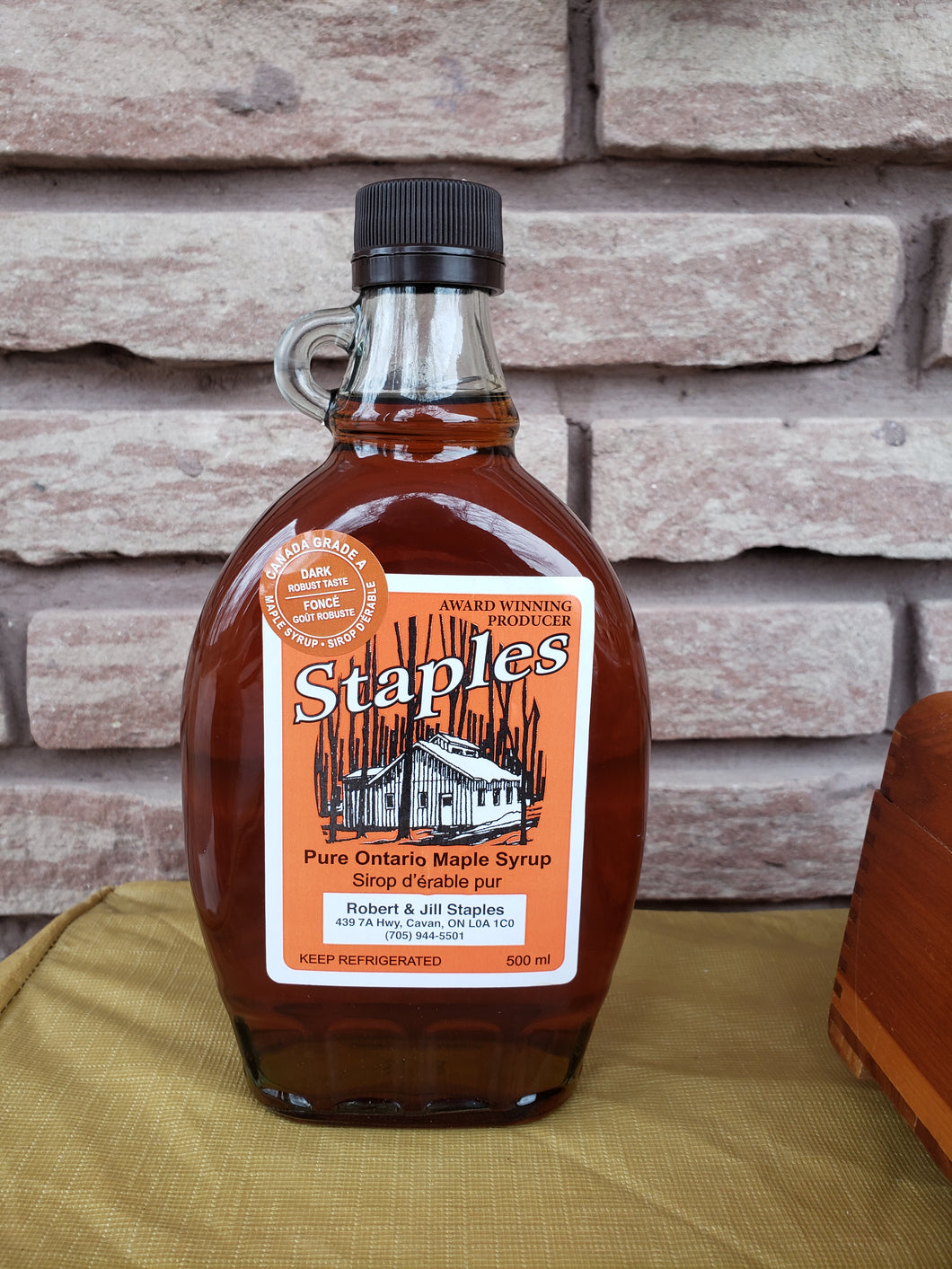 500 ml Dark maple syrup glass