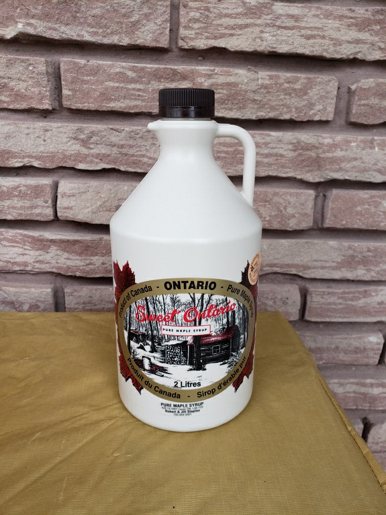 2 L Amber maple syrup plastic